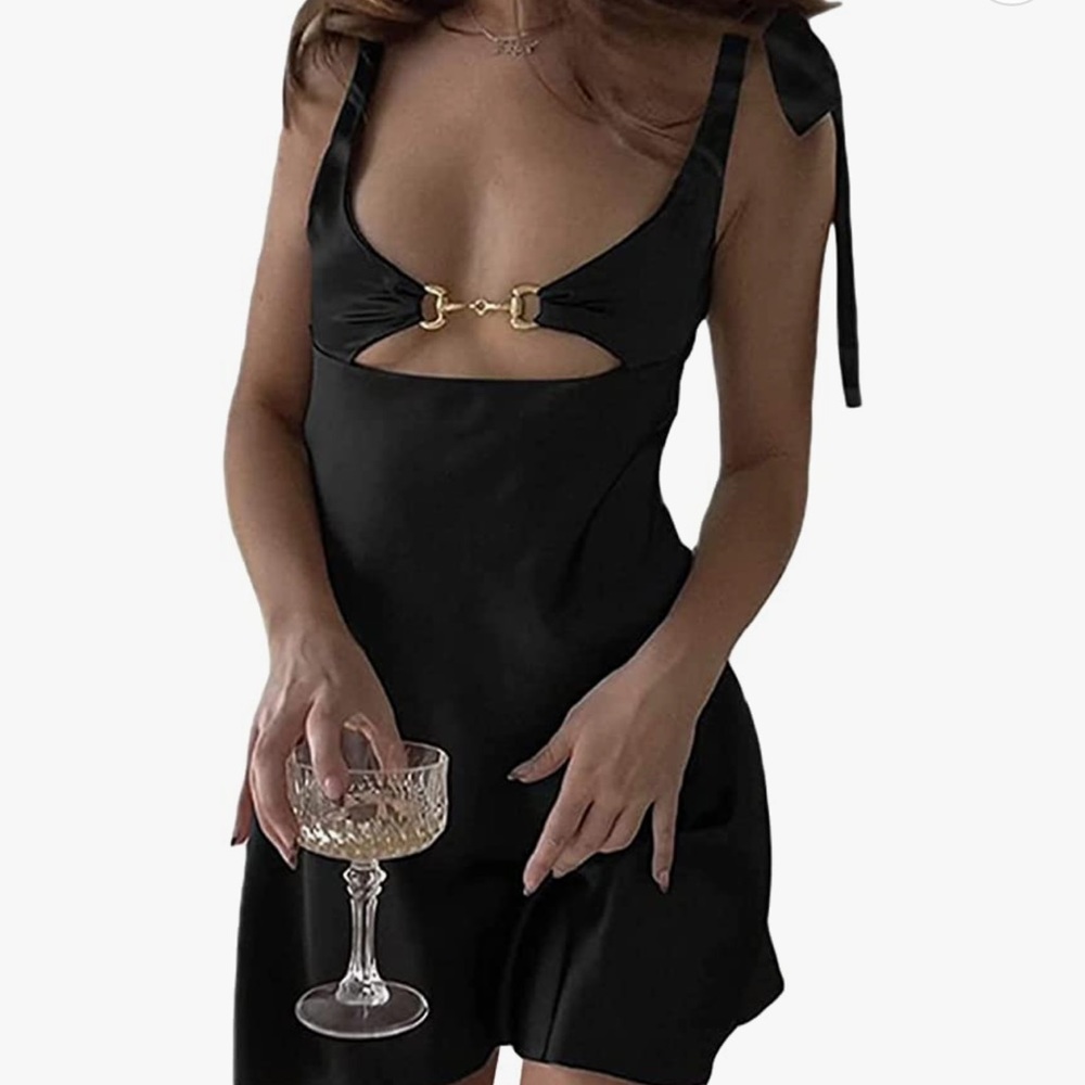 black silk dress